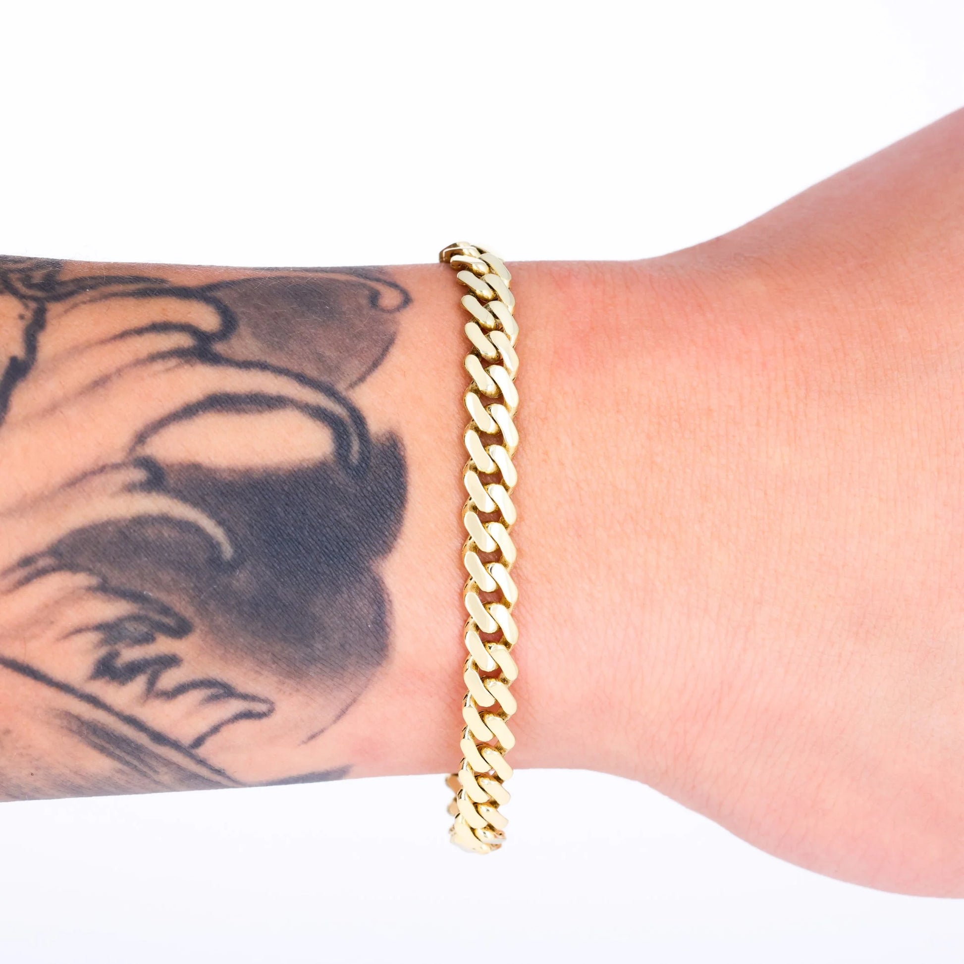 Exquisite 14K Yellow Gold Royal Monaco 6Mm Miami Cuban Link Bracelet - Timeless Italian Jewelry for Men & Women (7"-9")