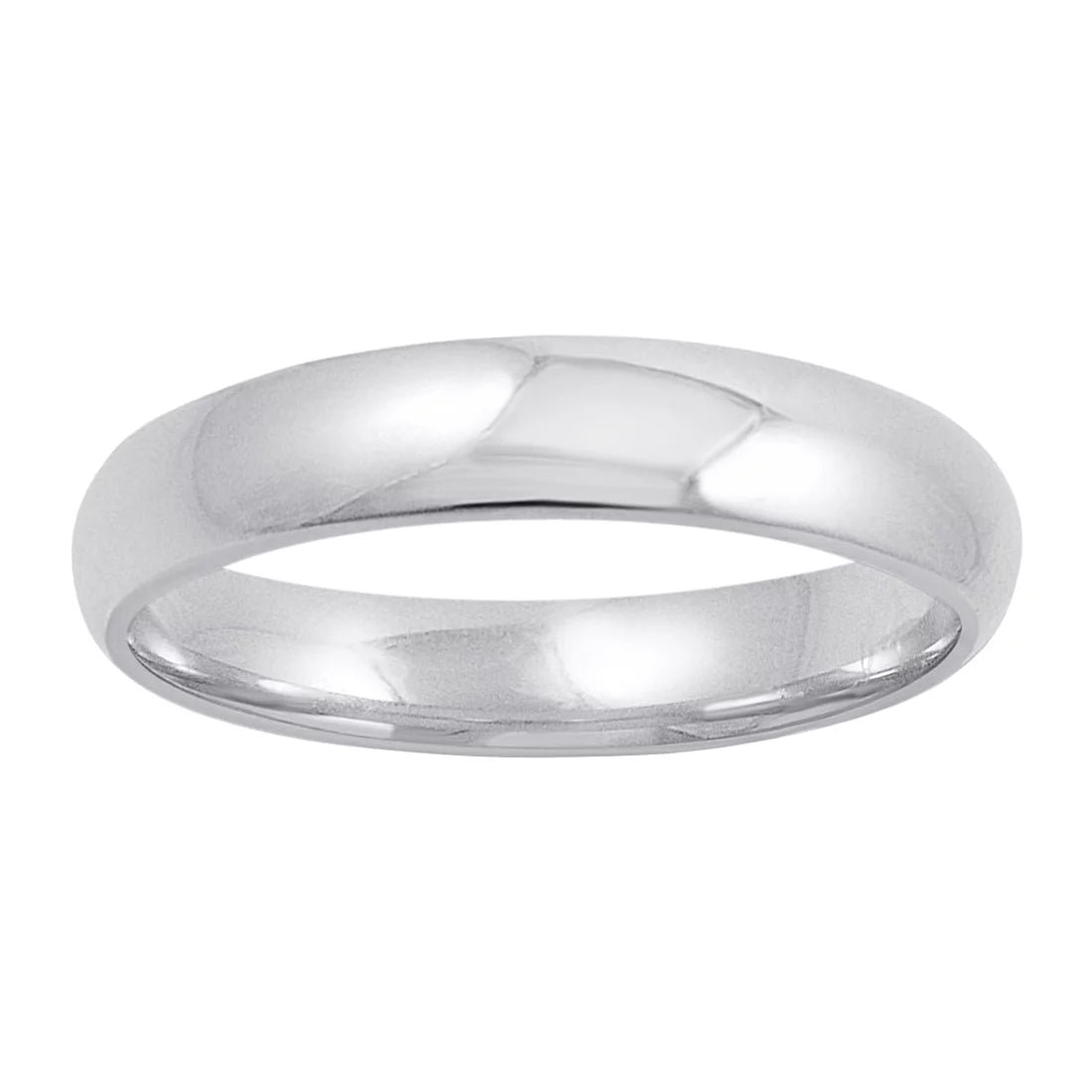 Men'S 14K White Gold 4Mm Comfort Fit Plain Wedding Band (Available Ring Sizes 8-12 1/2) Size 9