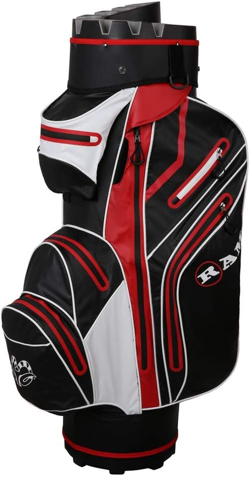 Golf Premium Cart Bag with 14 Way Molded Organizer Divider Top