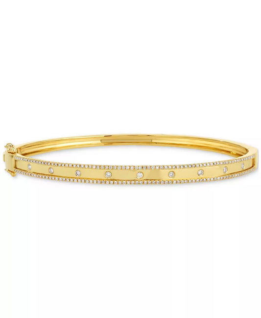 Vanilla Diamond & Nude Diamond Bangle Bracelet (1/2 Ct. T.W.) in 14K Gold