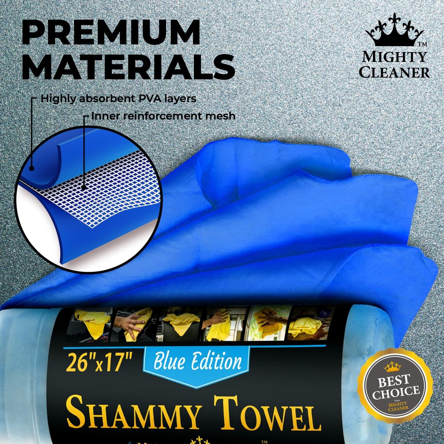 Upgrade Your Car Care Game with Our Super Absorbent Premium Shammy Cloth! 🚗✨ 26”X7” - Scratch-Free, Reusable & Soft! #CarDetailing #ShammyCloth
