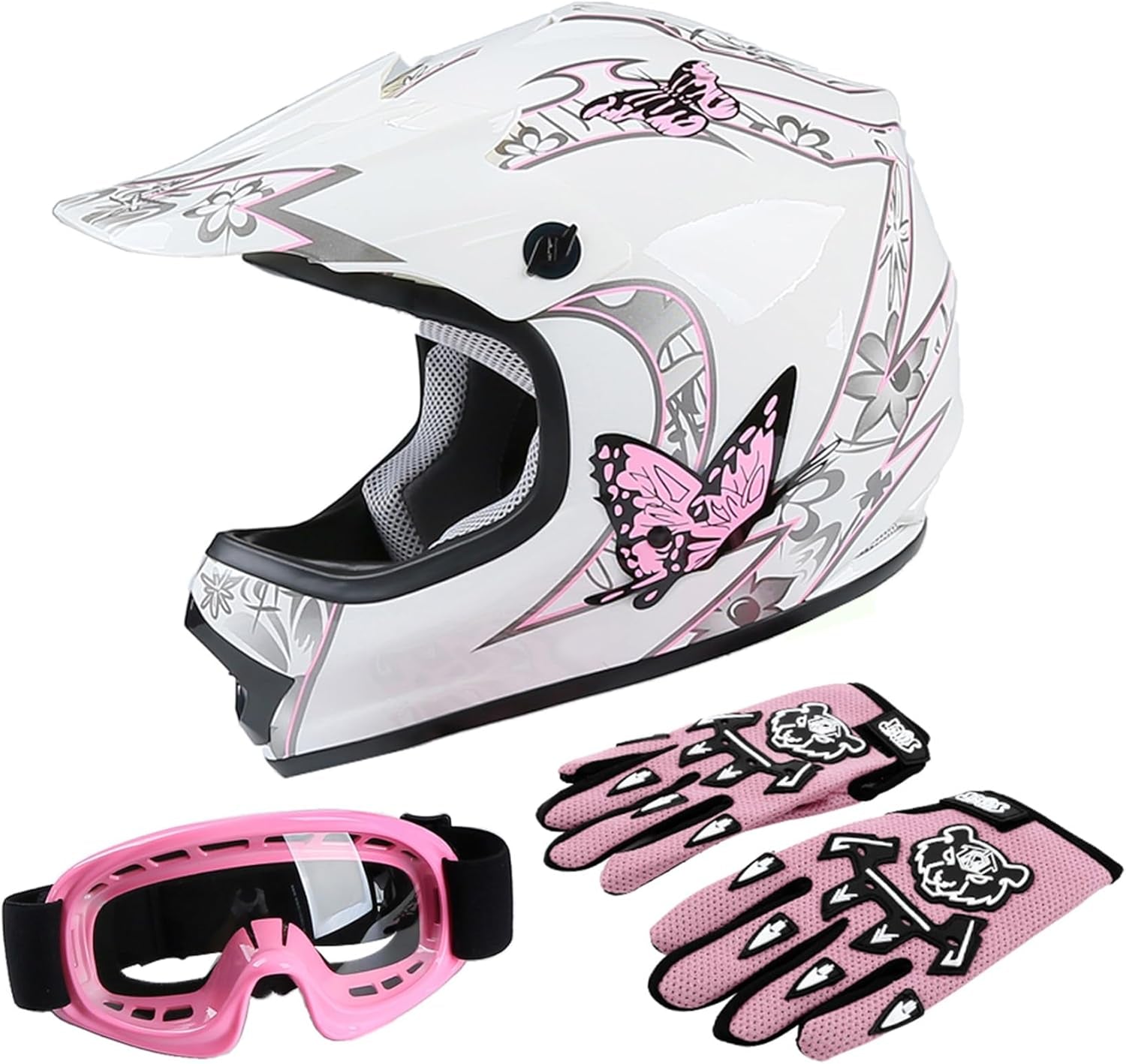 Brighten up your little one's rides with our Pink Butterfly Full Face Helmet! Perfect for motocross, ATV adventures, and go-kart fun. Safety meets style for the ultimate off-road experience! 🦋💖 #KidsHelmets #AdventureAwaits