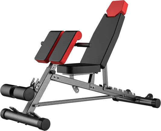 Ultimate 5-in-1 Adjustable Weight Bench for Complete Body Workout – Hyper Back Extension, Roman Chair, and More!