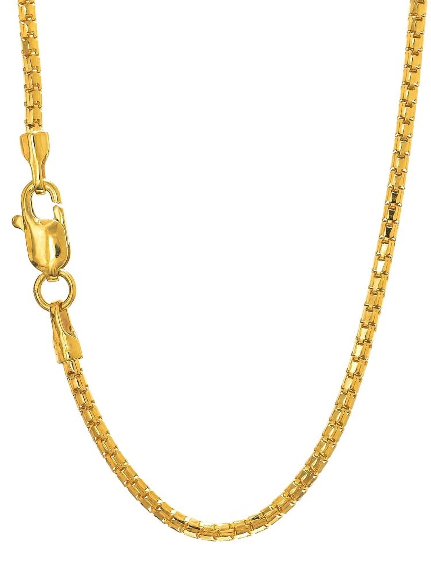 14K Solid Gold Yellow or White 1.3Mm Ice Chain Necklace with Lobster Claw Clasp- 16" 18" 20" - 2.2Gr.