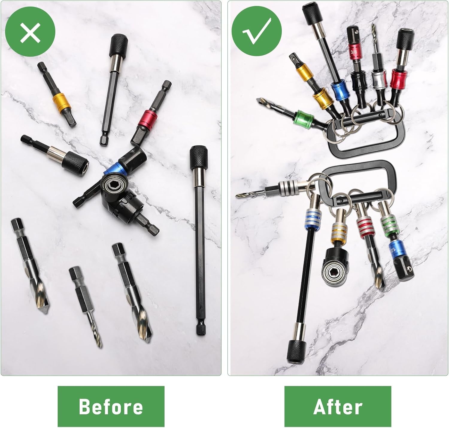 Unlock your DIY potential with this 18PCS Bit Holder Keychain Set! Perfect for men who love gadgets, it includes a Right Angle Drill Adaptor and multiple socket adapters for all your projects! 🛠️🔧 #DIY #Gadgets #ToolKit