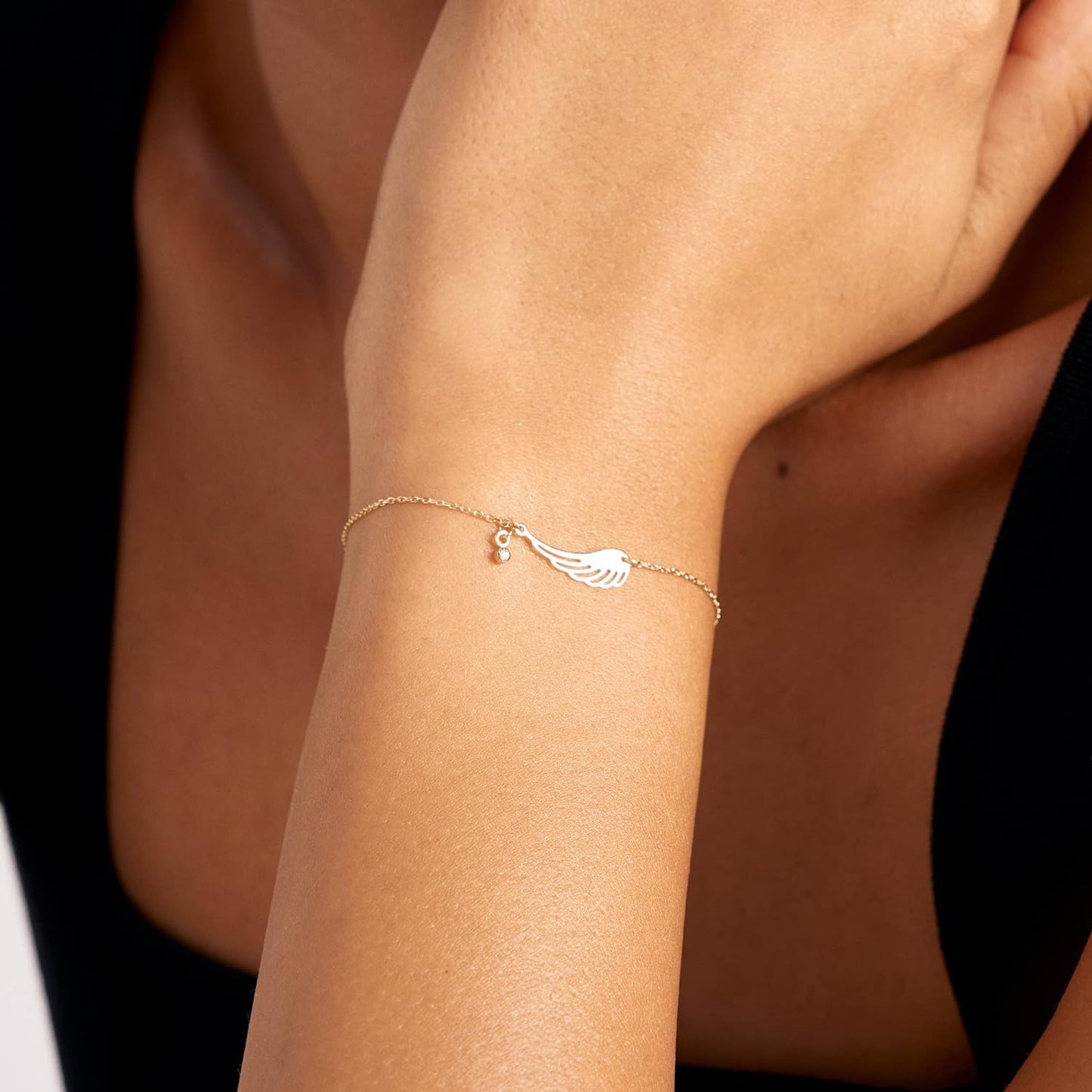 Diamond Angel Wing Bracelet for Women