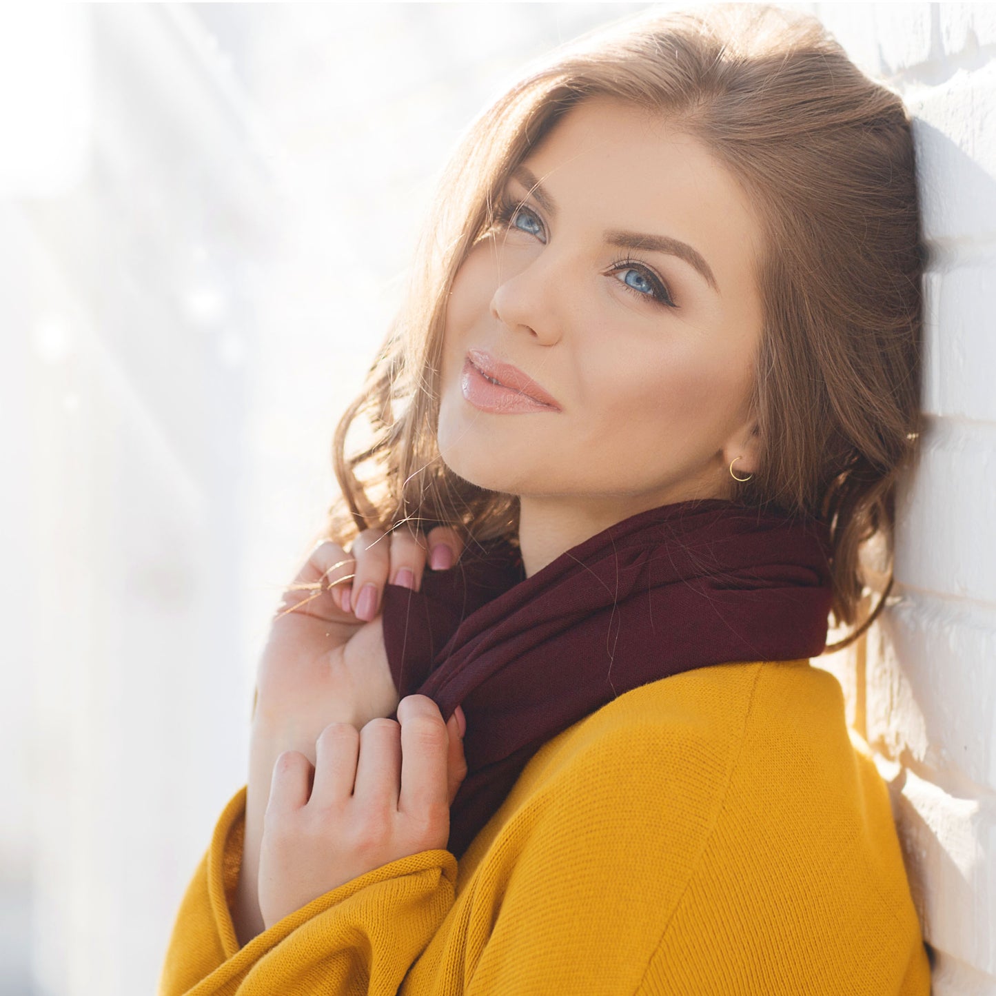 14K Yellow Gold Women'S Endless Tube Hoop Earrings 1Mm Thick X 14Mm Diameter