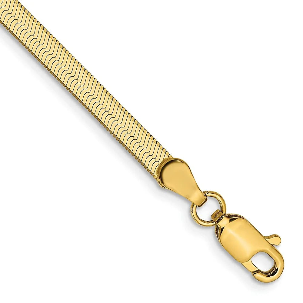 14K Yellow Gold 3.0Mm Silky Herringbone Chain