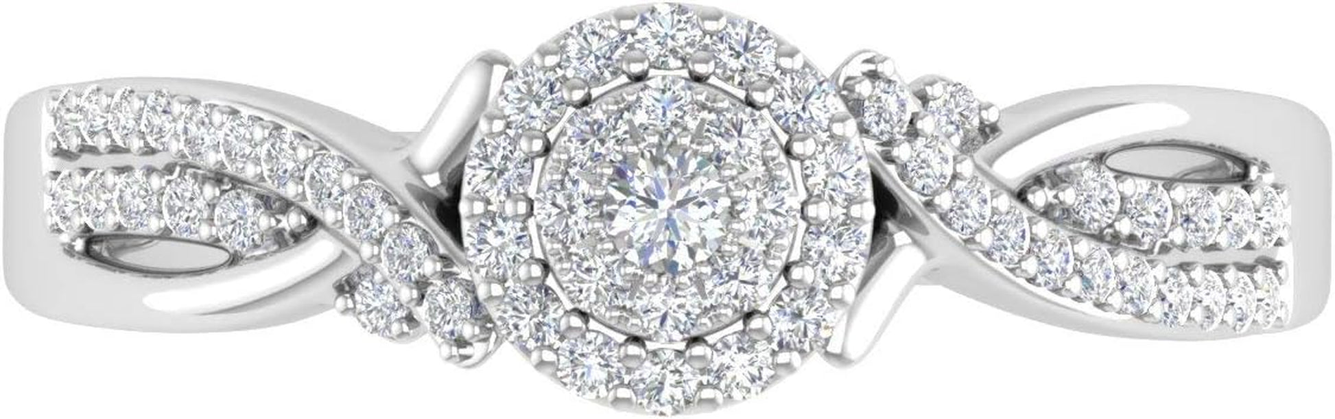 1/4 Carat round Diamond Engagement Ring in 10K Gold