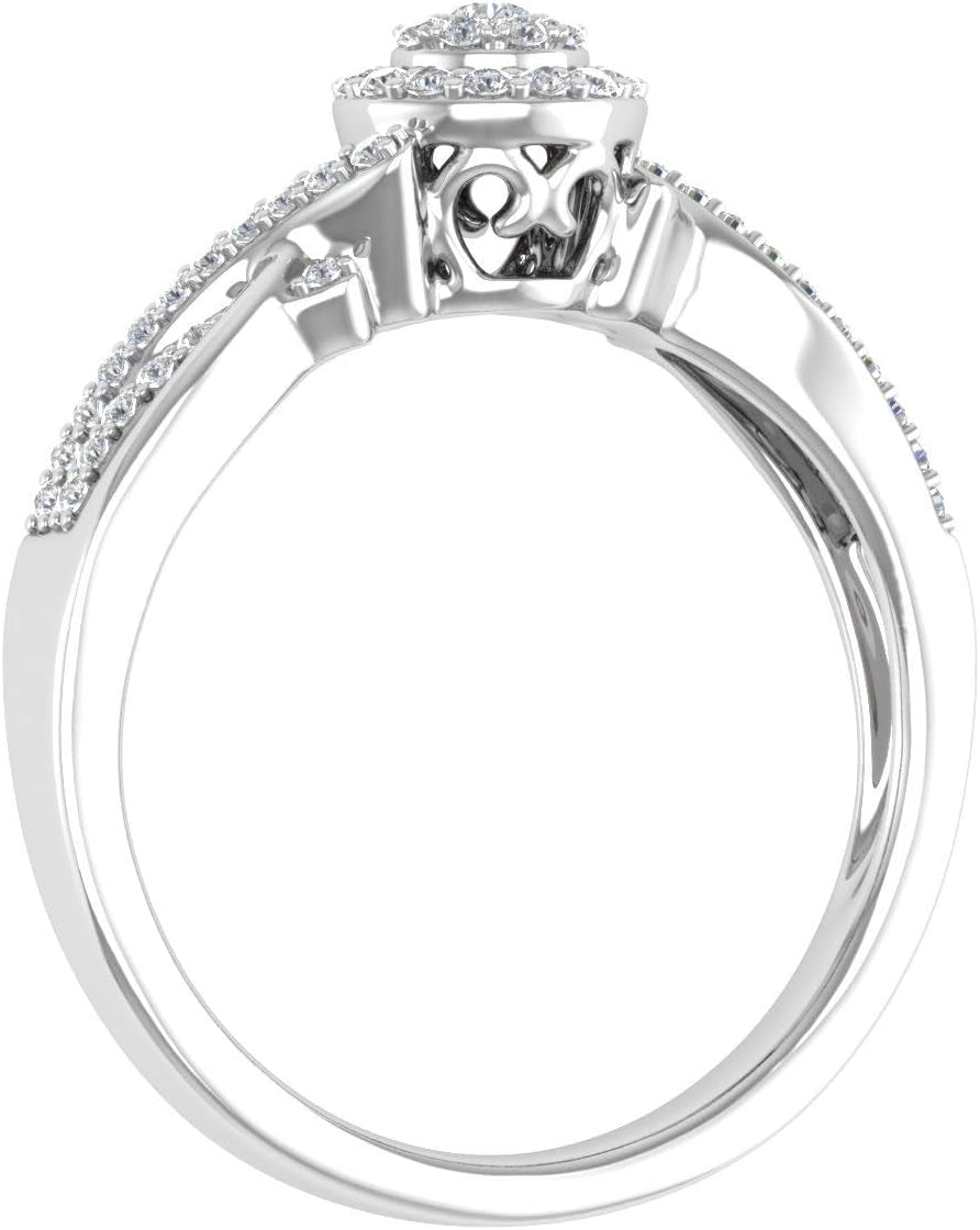 1/4 Carat round Diamond Engagement Ring in 10K Gold