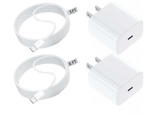 For Apple Phone Fast Charger 2Pack Type C Fast Charger Plug Adapter 6Ft USB - C to Lightning Cable Cord for Apple Phone 16 1514 13 13 Pro 12 Pro 12 Max 11 Xs Max XR X SE, Ipad, Airpods