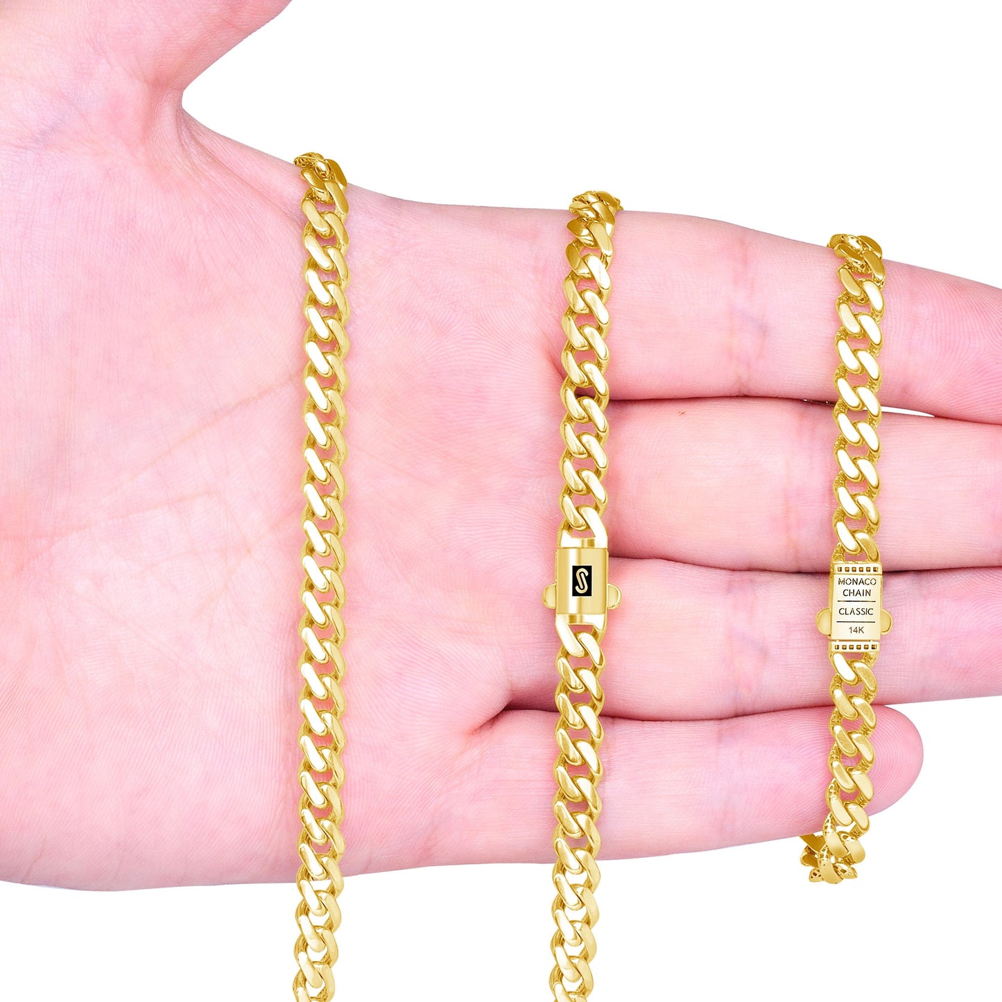 Exquisite 14K Yellow Gold Royal Monaco 6Mm Miami Cuban Link Bracelet - Timeless Italian Jewelry for Men & Women (7"-9")