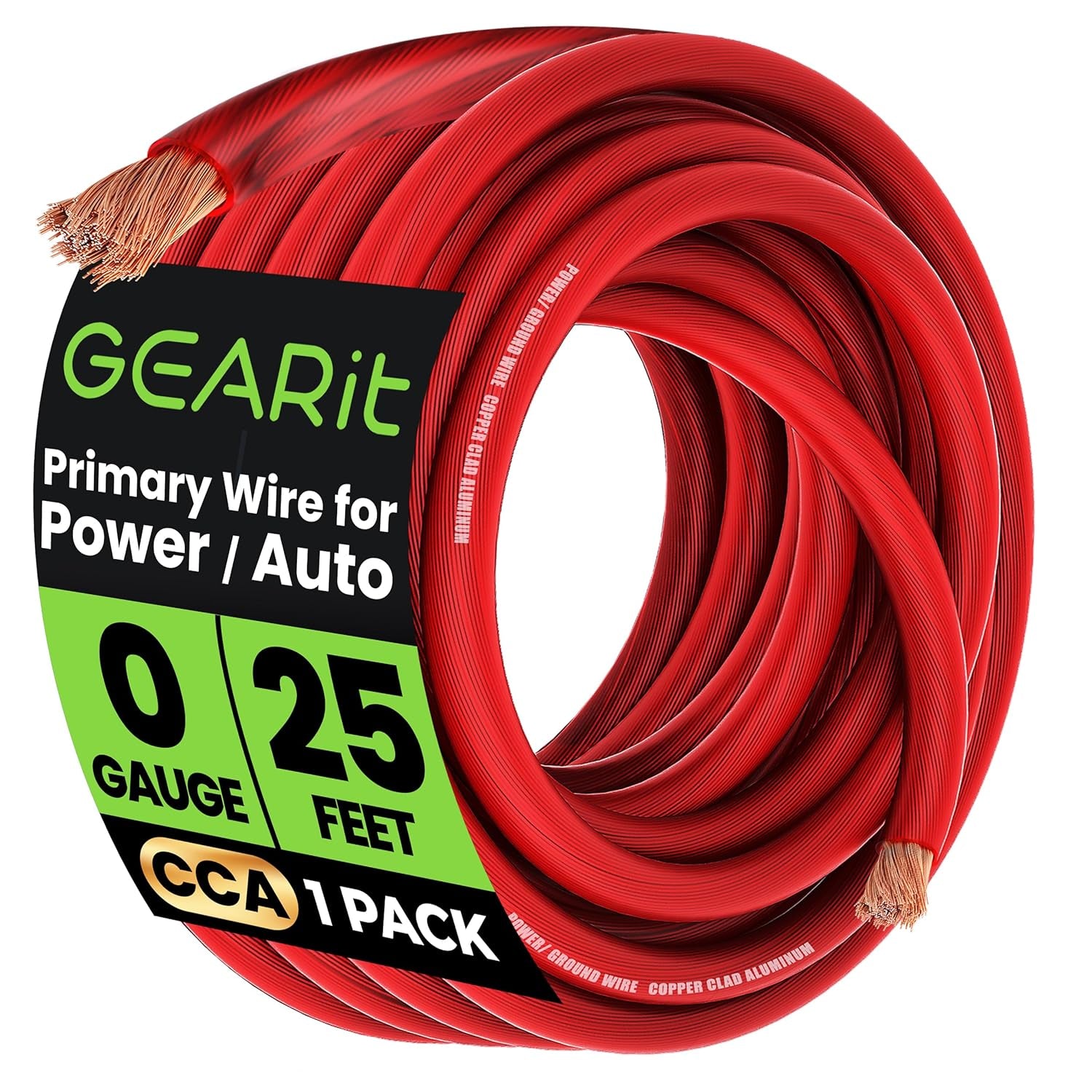 Upgrade your ride with 25ft of Red Translucent 1/0 Gauge Power/Ground Wire! Perfect for car audio, RVs, and more! #CarAudio #DIY #AutoUpgrades