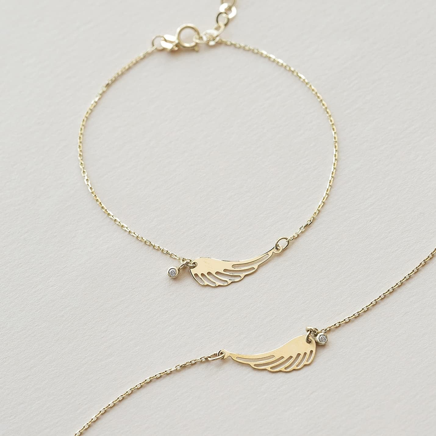 Diamond Angel Wing Bracelet for Women