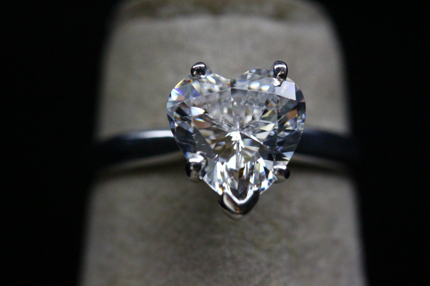 1.50 Ct Heart Cut Solitaire Engagement Wedding Promise Ring Solid 14K White Gold