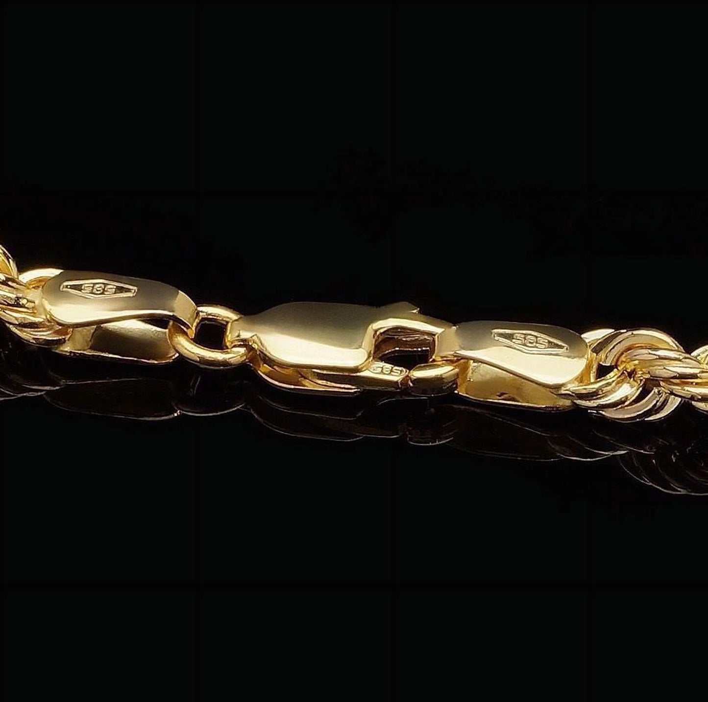 Stunning 14K Yellow Gold 3.5mm Rope Link Chain Necklace - Adjustable 16"-28" Length - Authentic Gold Elegance