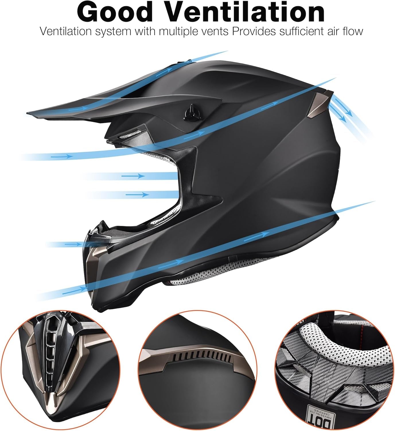 Get Ready to Ride! 🏍️💨 Check Out Our DOT Approved Full Face Offroad Dirt Bike Helmet for Ultimate Protection in Motocross, ATV, and BMX Adventures! #DirtBike #Motocross #SafetyFirst