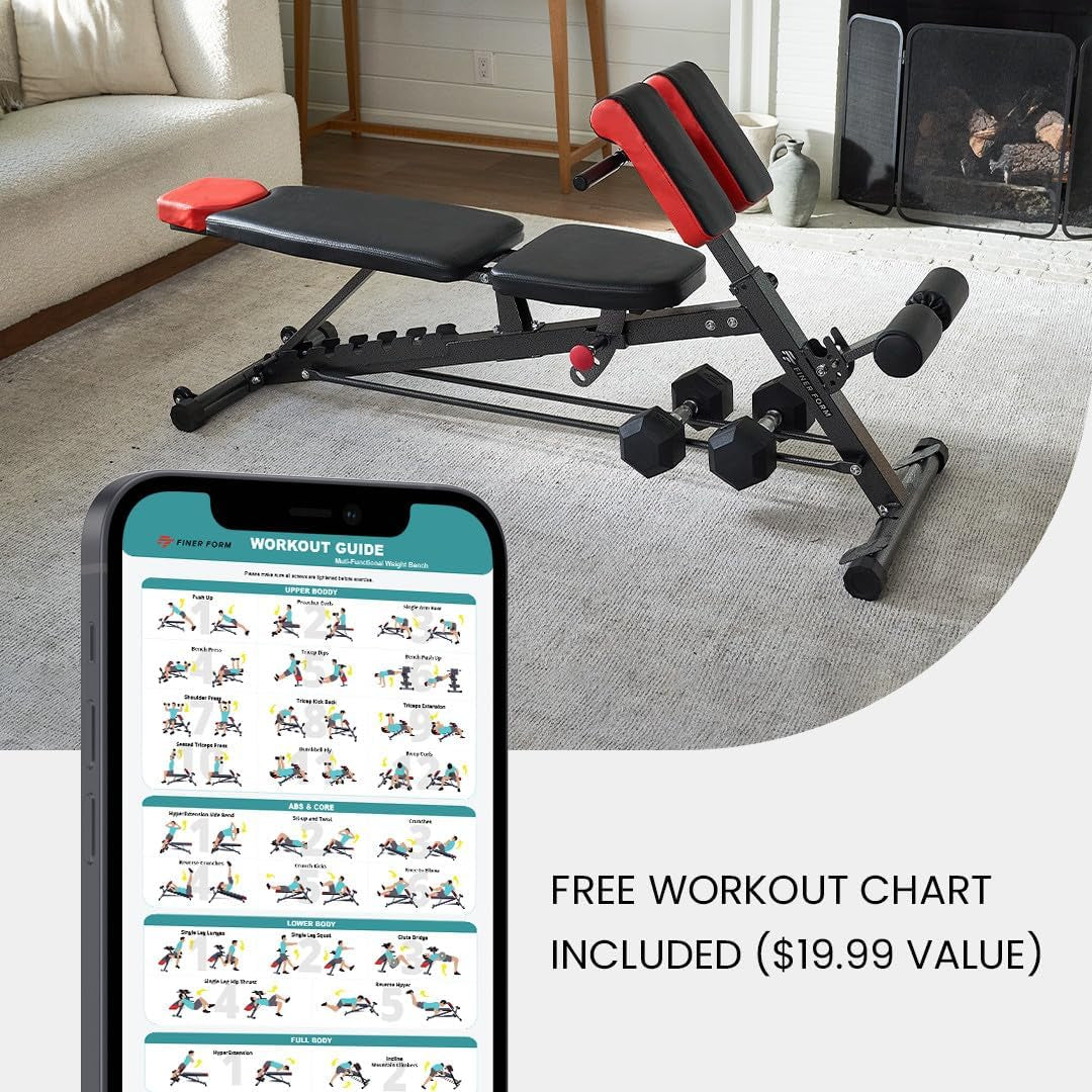 Ultimate 5-in-1 Adjustable Weight Bench for Complete Body Workout – Hyper Back Extension, Roman Chair, and More!