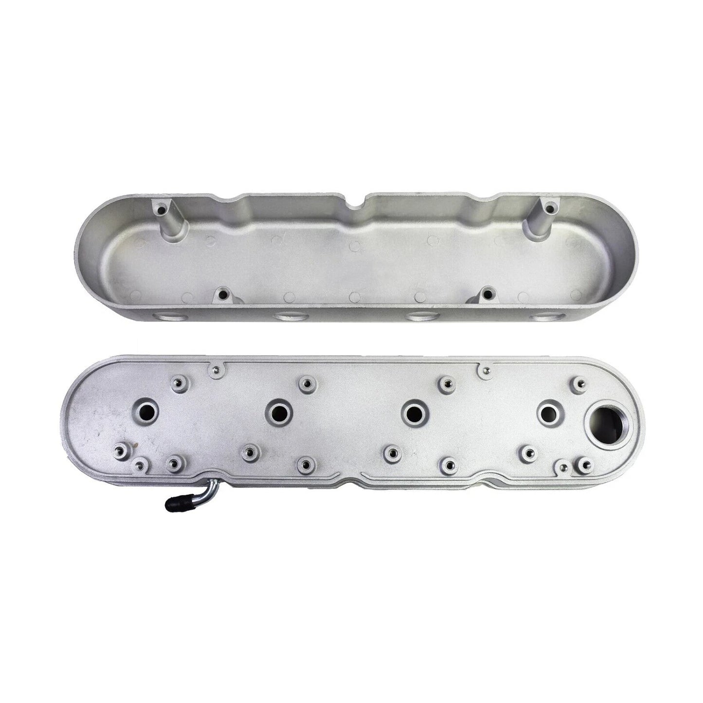 2PCS LS Silver Finned Coil Aluminum Valve Cover 241-181 for Chevrolet Small Block V8 GEN III/IV LS1 LS2 LS3 LS6 LS7 Car Parts