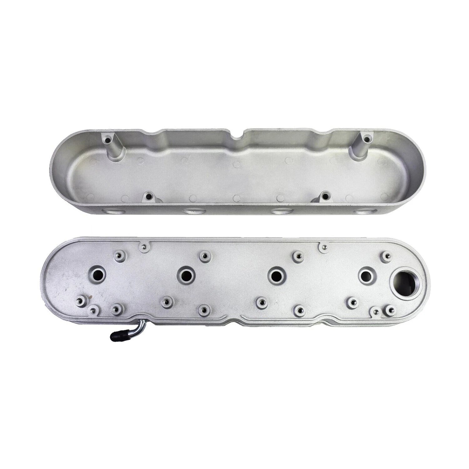 2PCS LS Silver Finned Coil Aluminum Valve Cover 241-181 for Chevrolet Small Block V8 GEN III/IV LS1 LS2 LS3 LS6 LS7 Car Parts