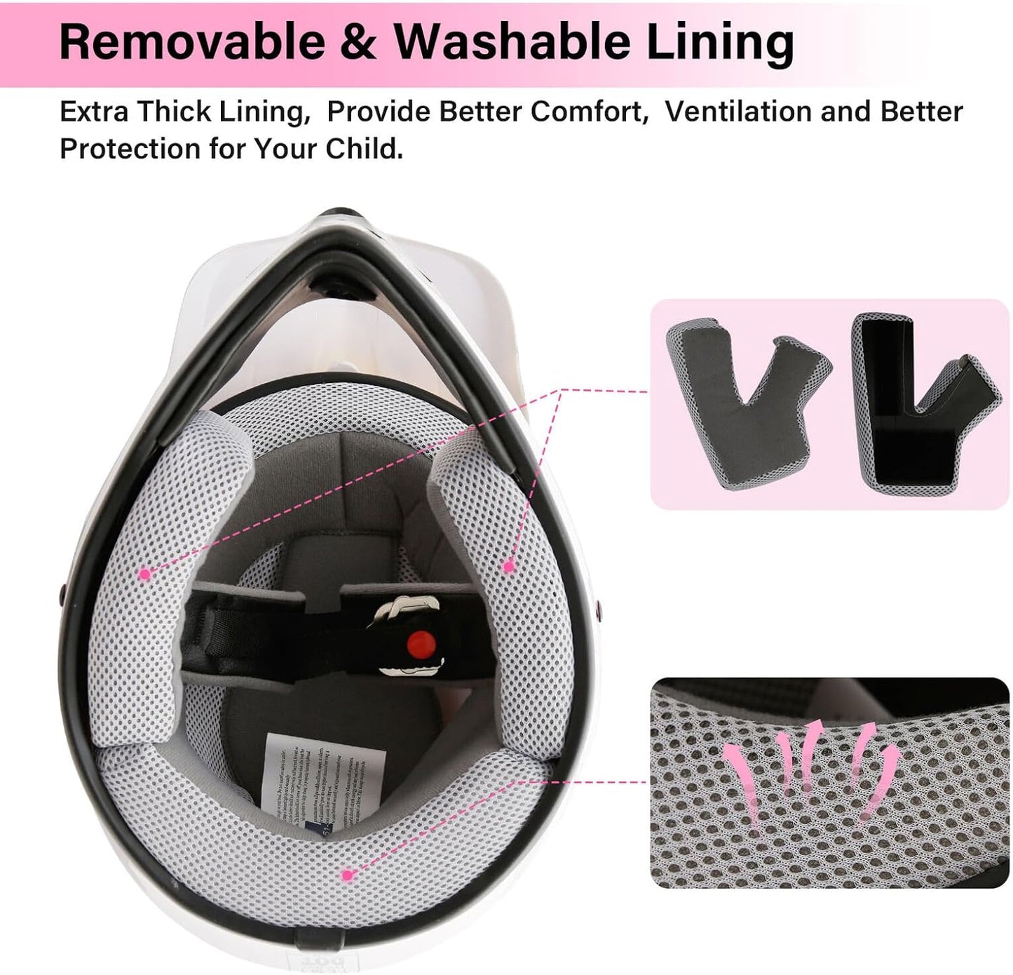 Brighten up your little one's rides with our Pink Butterfly Full Face Helmet! Perfect for motocross, ATV adventures, and go-kart fun. Safety meets style for the ultimate off-road experience! 🦋💖 #KidsHelmets #AdventureAwaits