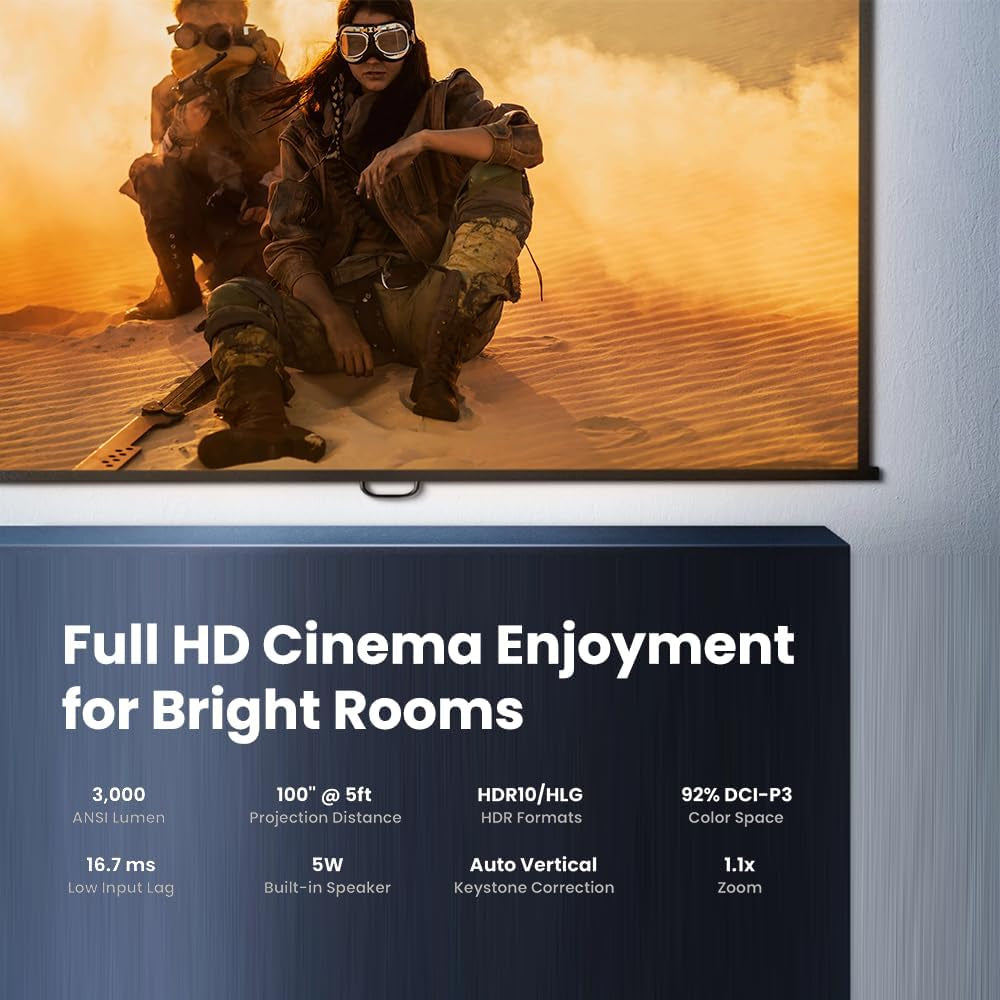 TH671ST 1080P Short Throw Gaming Projector | Gaming Mode for Intense Low Input Lag Action | 3000 Lumens for Lights on Entertainment | 3 Year Industry Leading Warranty