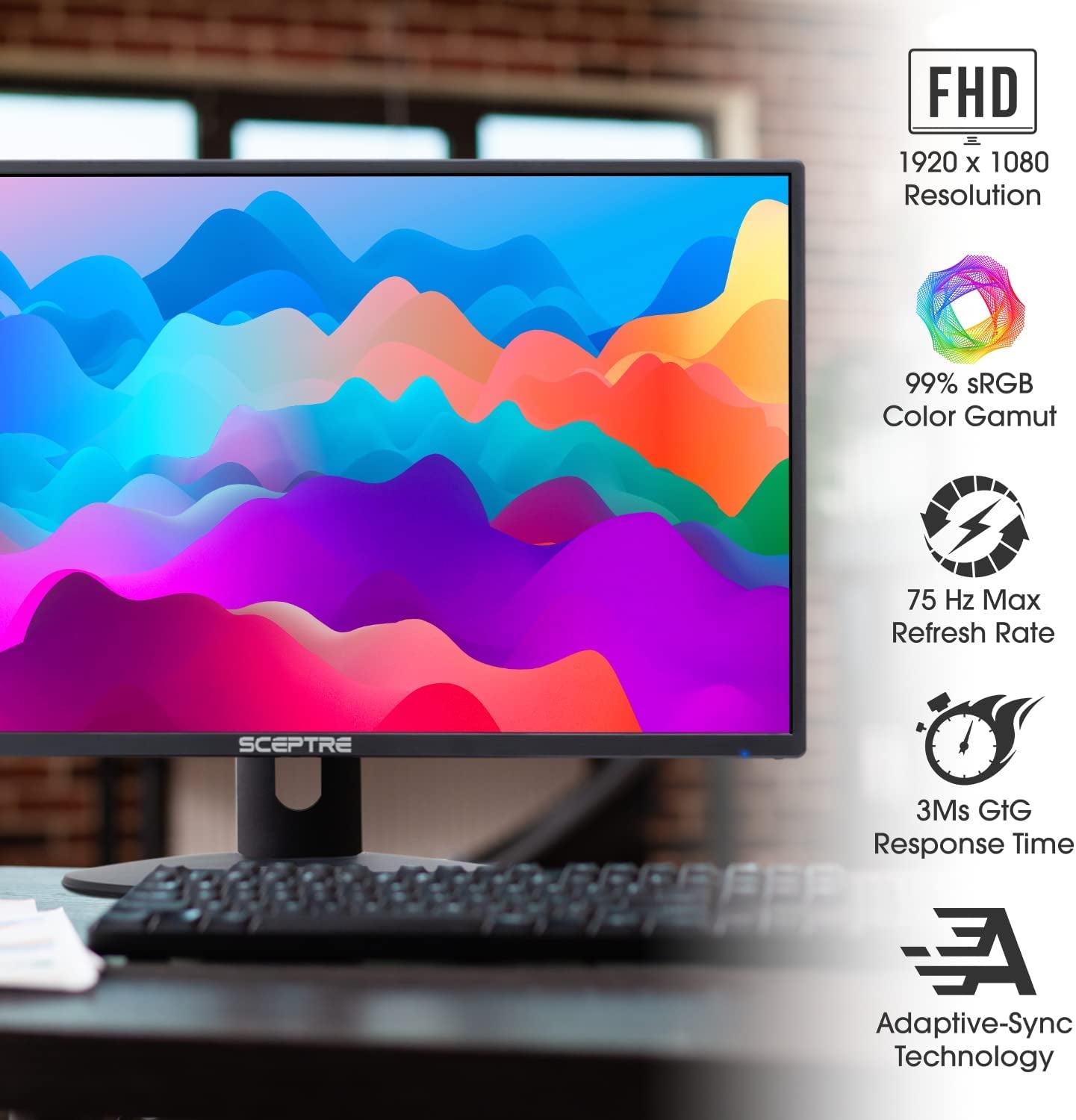 Transform Your Gaming Experience with the E249W-19203R 24" FHD LED Monitor – 75Hz Refresh Rate, Dual HDMI, VGA, and Built-In Speakers in Stylish Black!