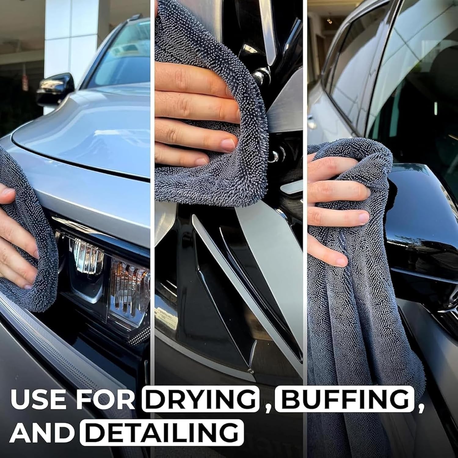 Upgrade your car care game with the Lunara Drying Towel! 🌟 Say goodbye to streaks and hello to a flawless finish with our thick, twisted-loop microfiber cloths. Perfect for a shiny ride! 🚗✨ (2PCS) #CarCare #MicrofiberMagic