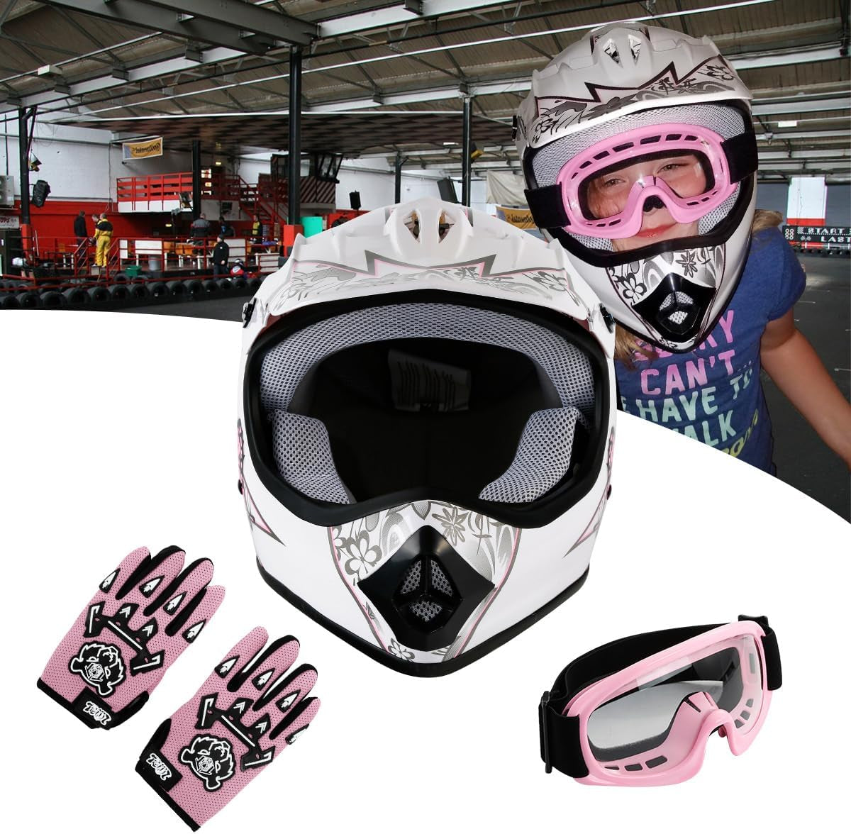 Brighten up your little one's rides with our Pink Butterfly Full Face Helmet! Perfect for motocross, ATV adventures, and go-kart fun. Safety meets style for the ultimate off-road experience! 🦋💖 #KidsHelmets #AdventureAwaits