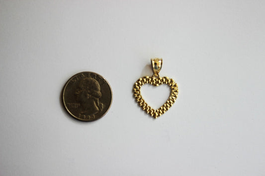 Stunning 10K Solid Yellow Gold Heart Pendants - Available in 2 Sizes!