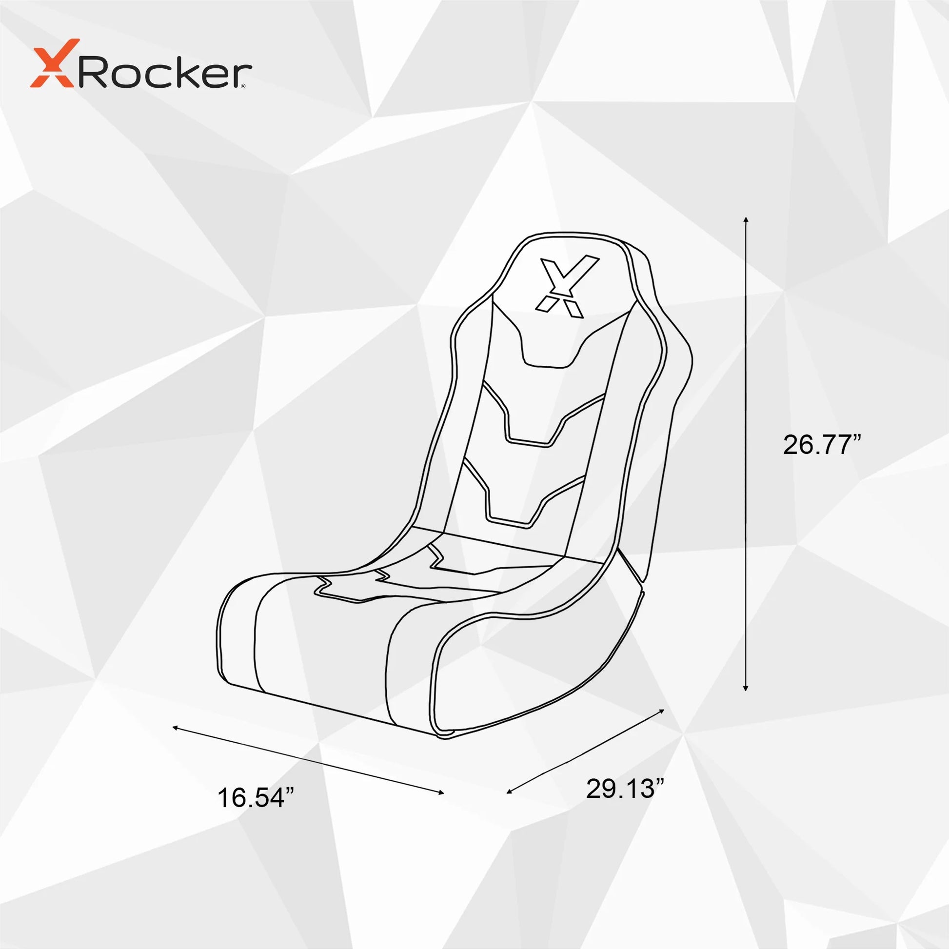 Cosmos RGB LED 2.0 Video Gaming Floor Rocker Chair