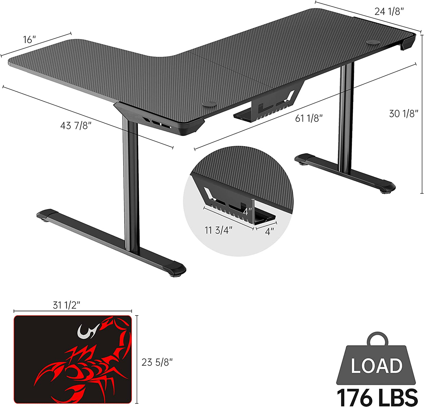 Elevate Your Gaming Experience with the 60" L Shaped Gaming Desk – Ultimate Style and Functionality for Home Offices!