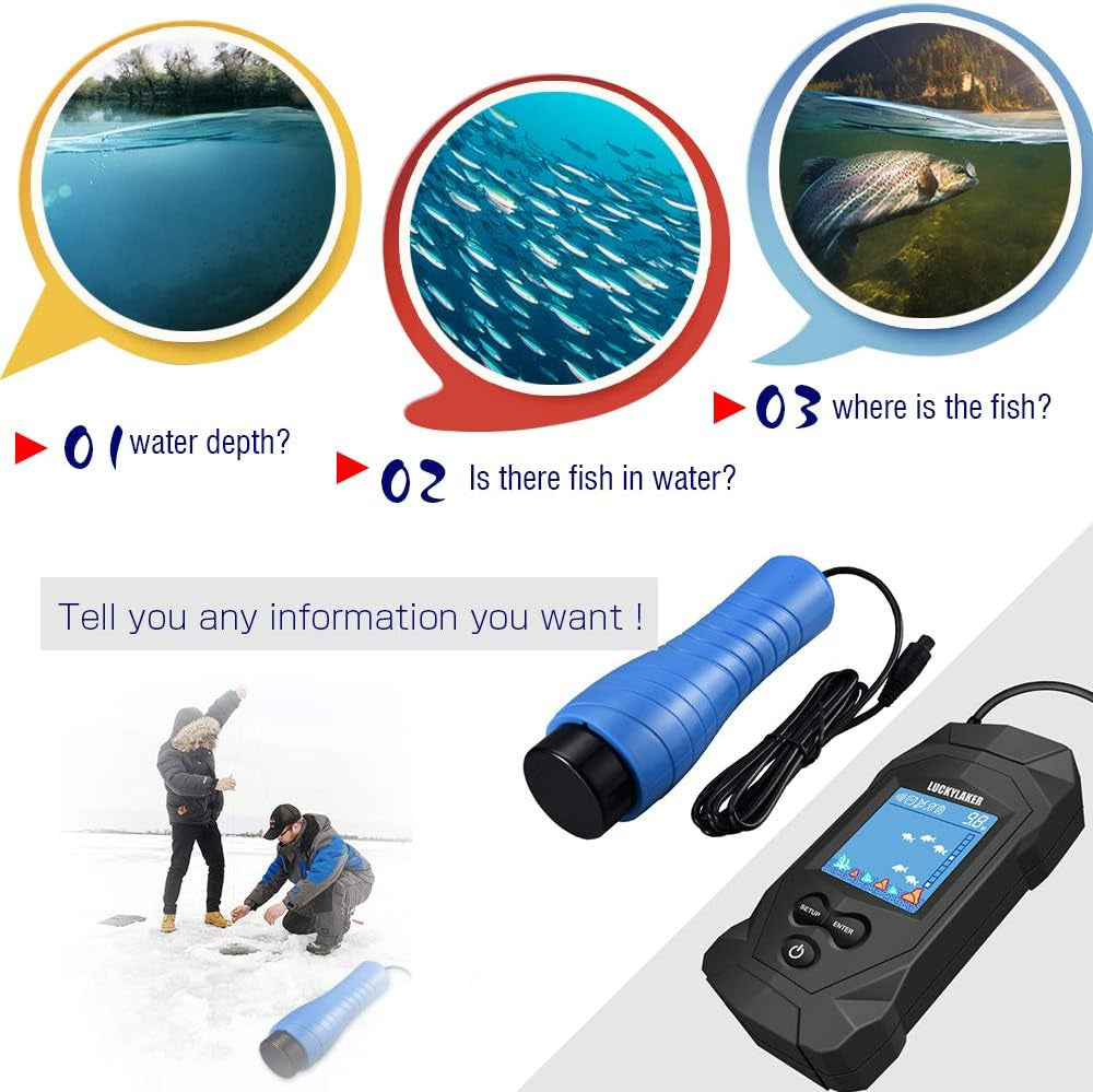 Discover the Depth Handheld Fish Finder: Your Ultimate Ice Fishing Companion! 🎣📱 Portable, Wired, and Ready to Help You Catch More Fish! 🐟✨