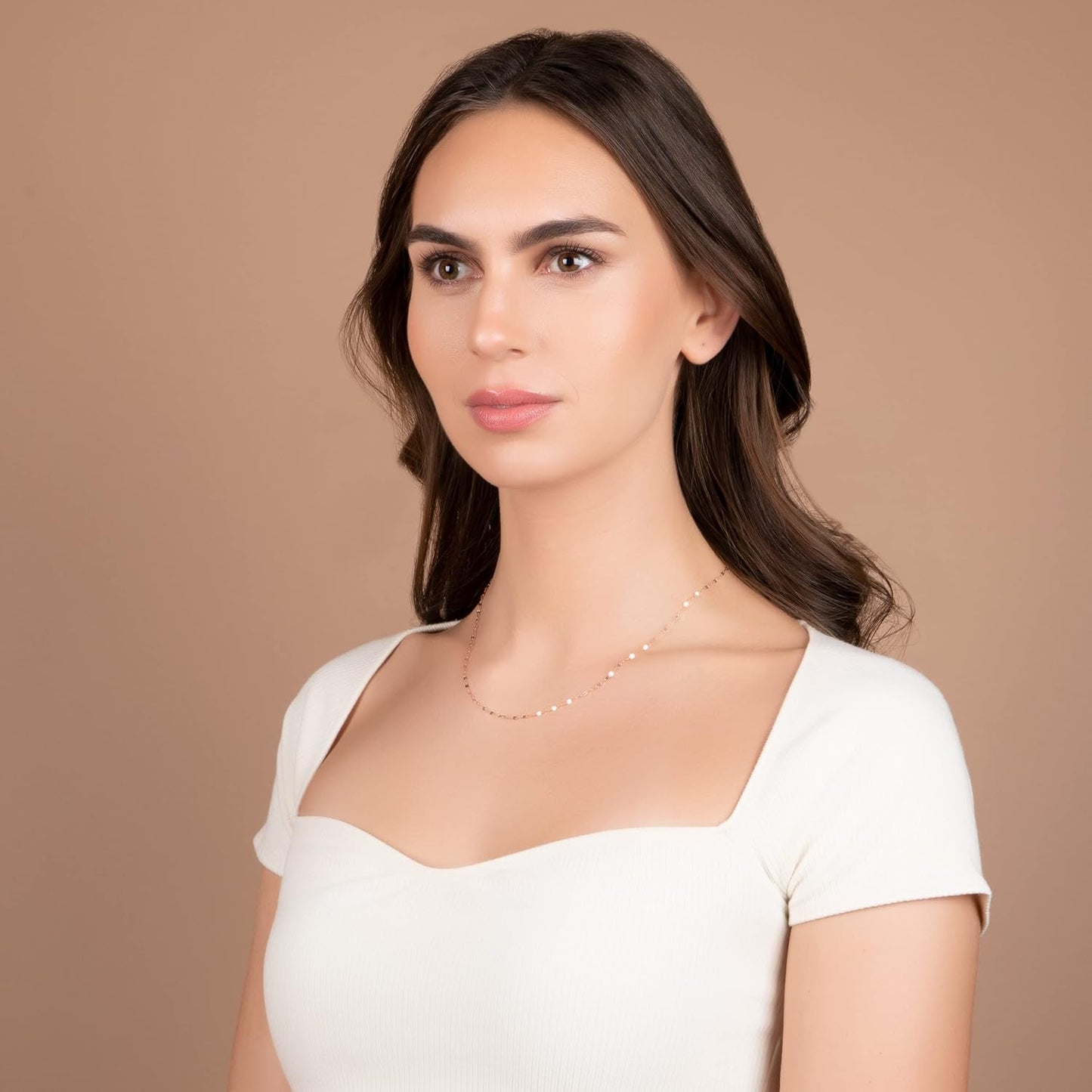 14K Solid Gold 2.0MM Diamond Cut Mirror Chain Necklace -Choose Your Color - Unisex Sizes 16"-30"