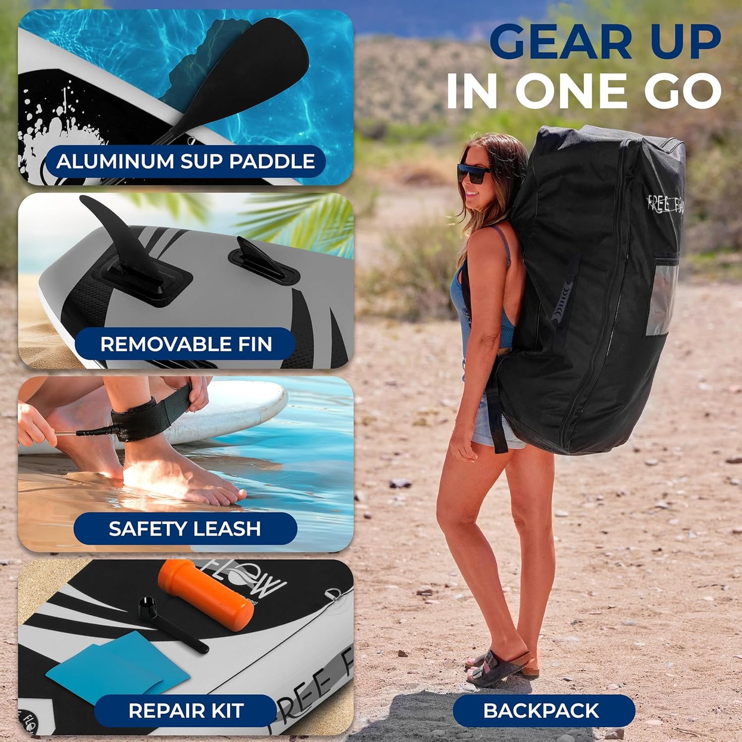 Ride the Waves: Inflatable Paddle Board with Top-Notch Accessories for Everyone! 🌊🏄‍♂️ #PaddleBoarding #AdventureAwaits