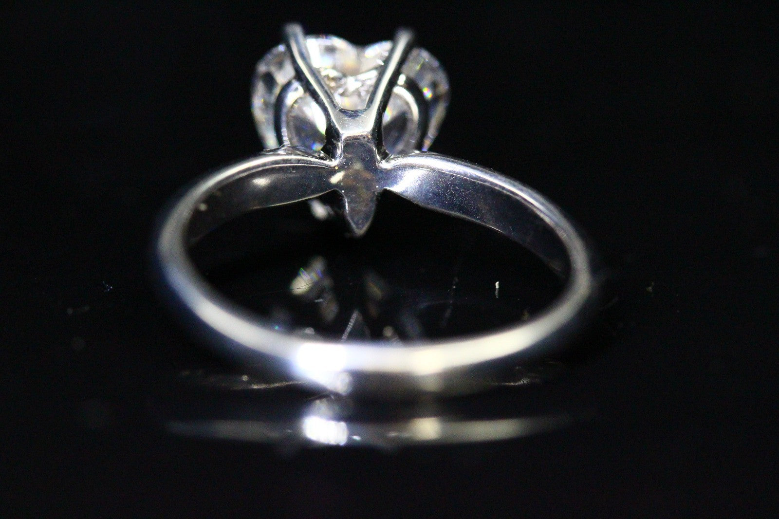 4 Ct Heart Shape Solitaire Engagement Wedding Promise Ring Solid 14K White Gold