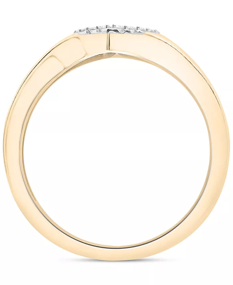 Diamond Heart Cluster Ring (1/6 Ct. T.W.) in 10K Gold, Created for Macy'S