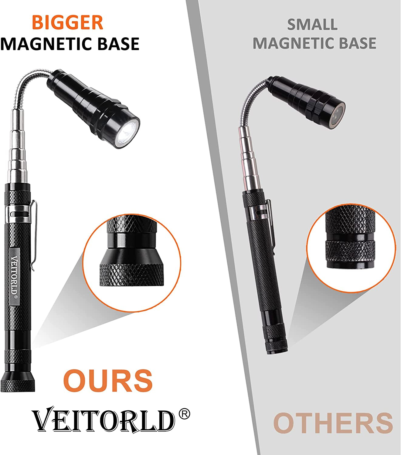 Awesome Gifts for Dad: Extendable Magnetic Flashlight & Telescoping Magnet Tool - Perfect for Christmas Stockings & Birthdays! 🎁✨