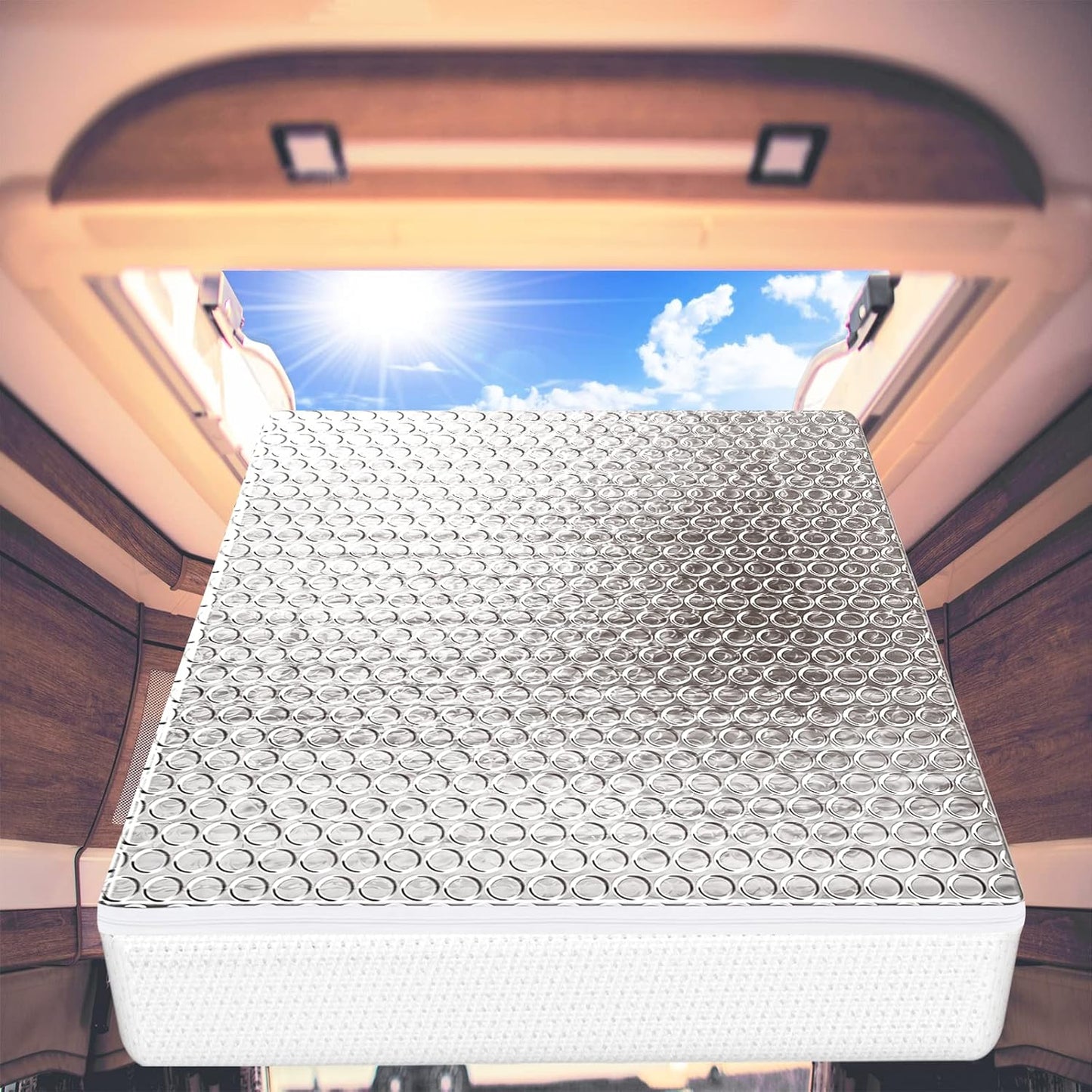 Stay Cool & Save Energy! 🌞✨ Universal 14"x14" RV Vent Insulator - 2 Pack Skylight Covers with Reflective Surface for Your RV/Camper! 🏕️🚐 #RVLife #EnergySavings
