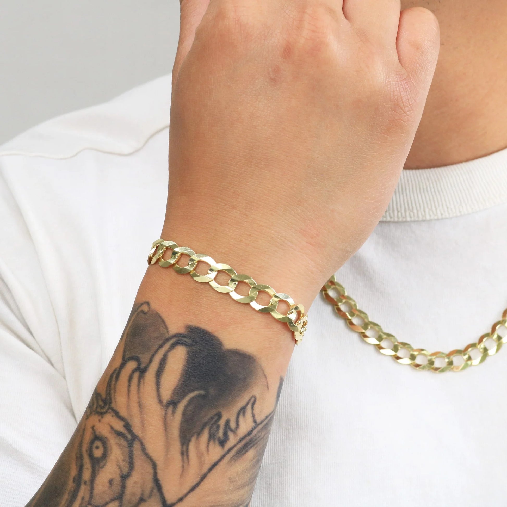 Exquisite 14K Solid Yellow Gold Cuban Curb Link Bracelet for Men - 11.5mm Width, 7.5"-9" Length, Italian Craftsmanship