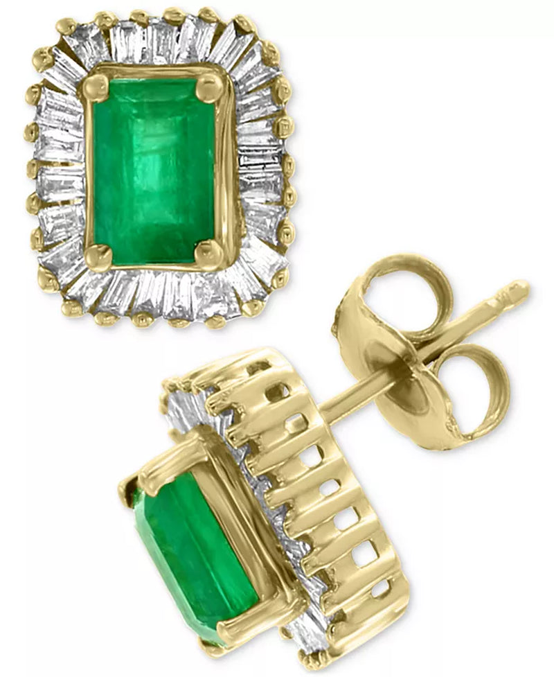EFFYÂ® Emerald (1 Ct. T.W.) and Diamond (5/8 Ct. T.W.) in 14K Gold or 14K White Gold
