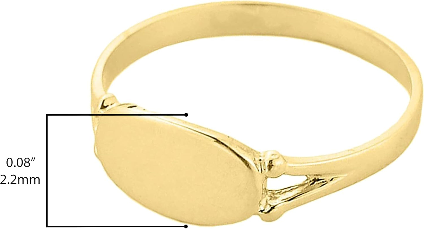 Women'S 10K Yellow Gold Signet Ring