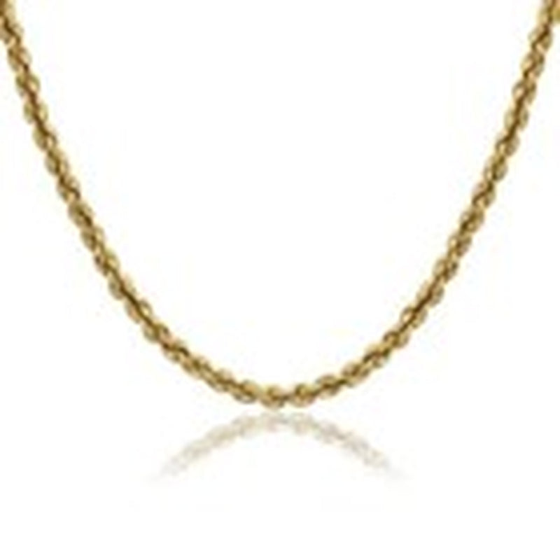 14K Solid Yellow Gold Rope Chain Necklace - 18" of Pure Luxury Guaranteed