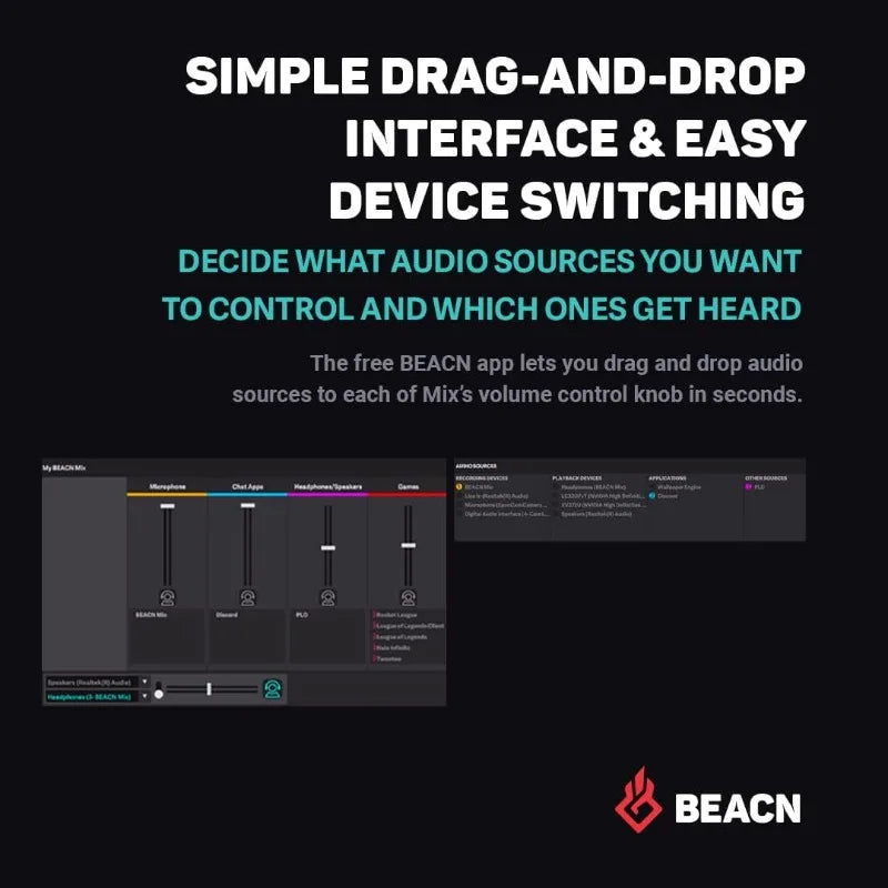 Windows and Macos Audio Mixer for Gaming or Work| 4-Channel Audio Control with 5" Full-Color Display & Precision Knobs