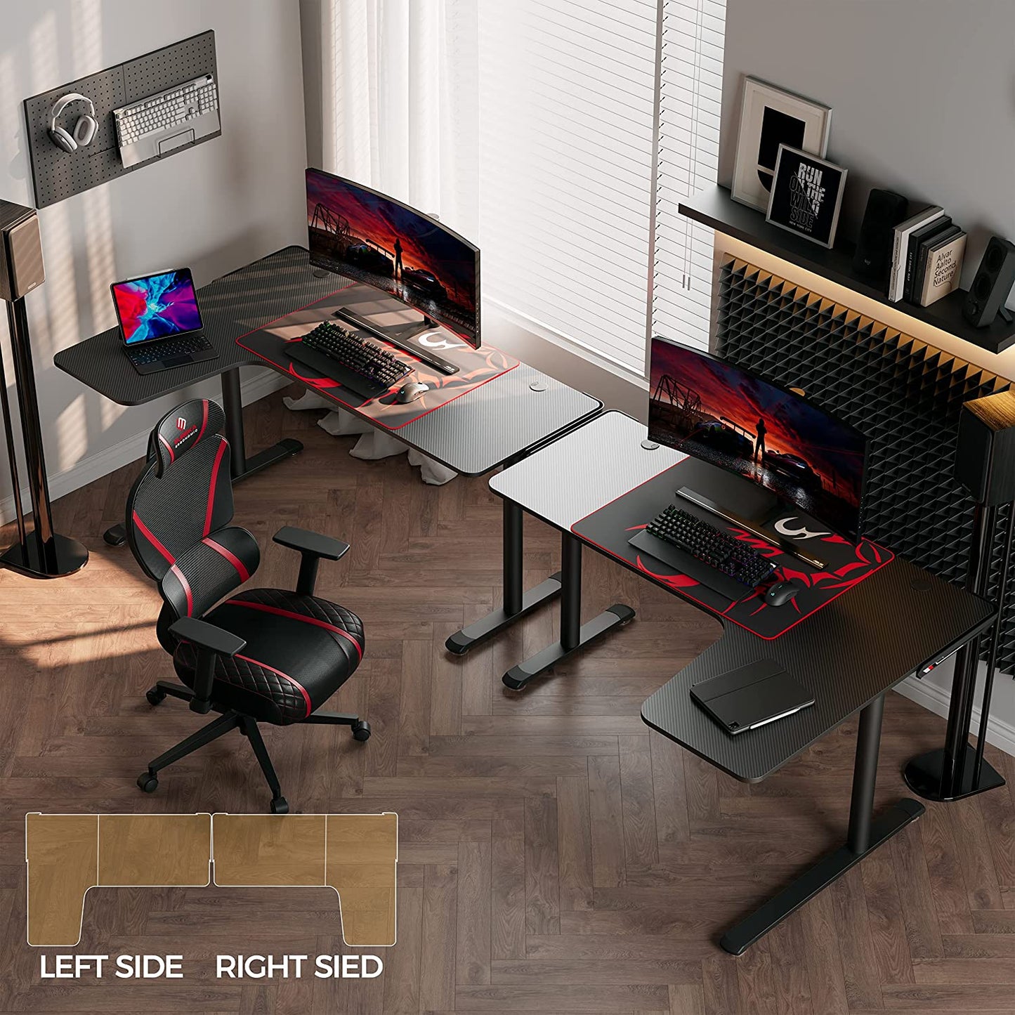 Elevate Your Gaming Experience with the 60" L Shaped Gaming Desk – Ultimate Style and Functionality for Home Offices!