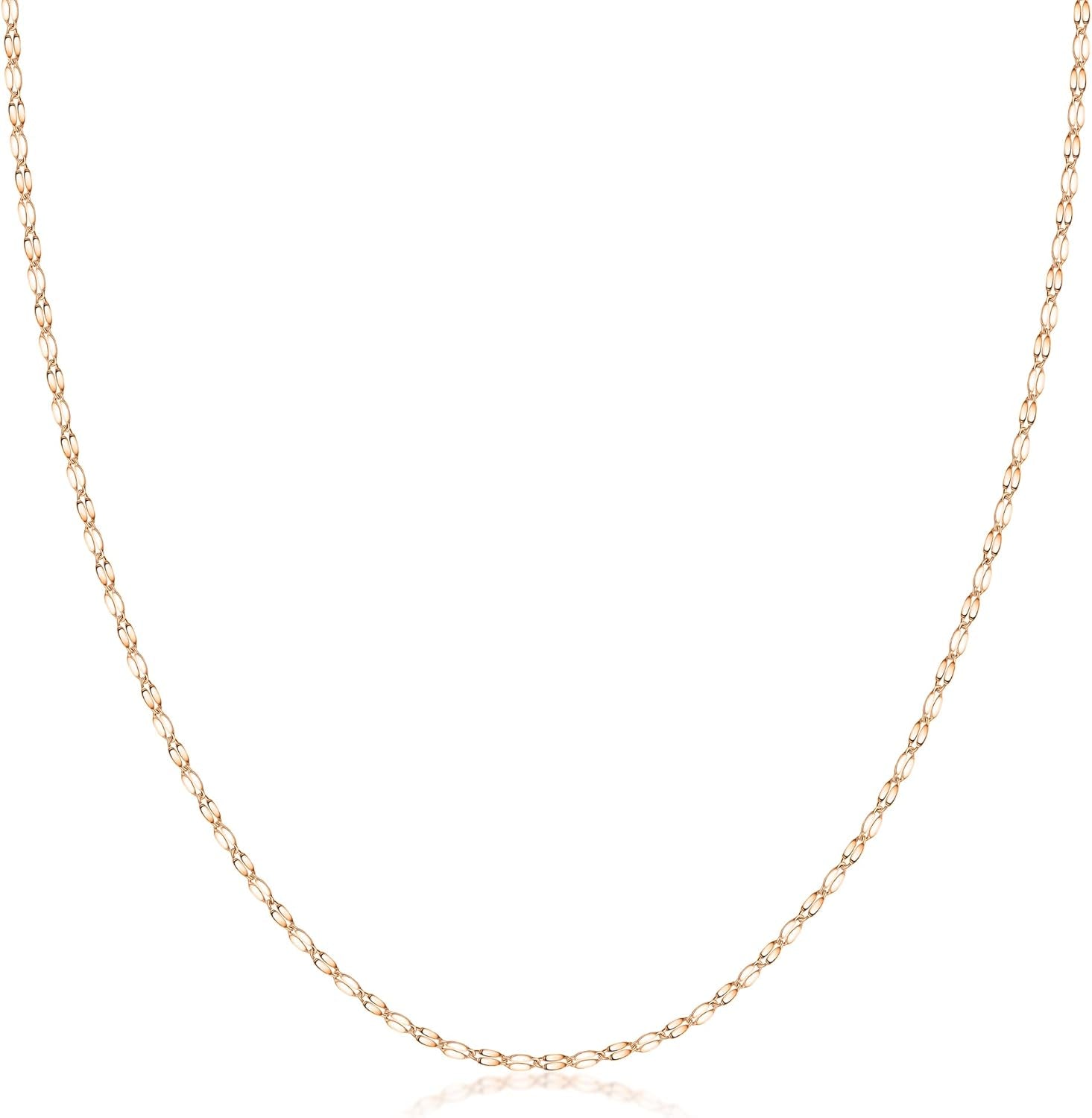 14K Solid Gold 2.0MM Diamond Cut Mirror Chain Necklace -Choose Your Color - Unisex Sizes 16"-30"