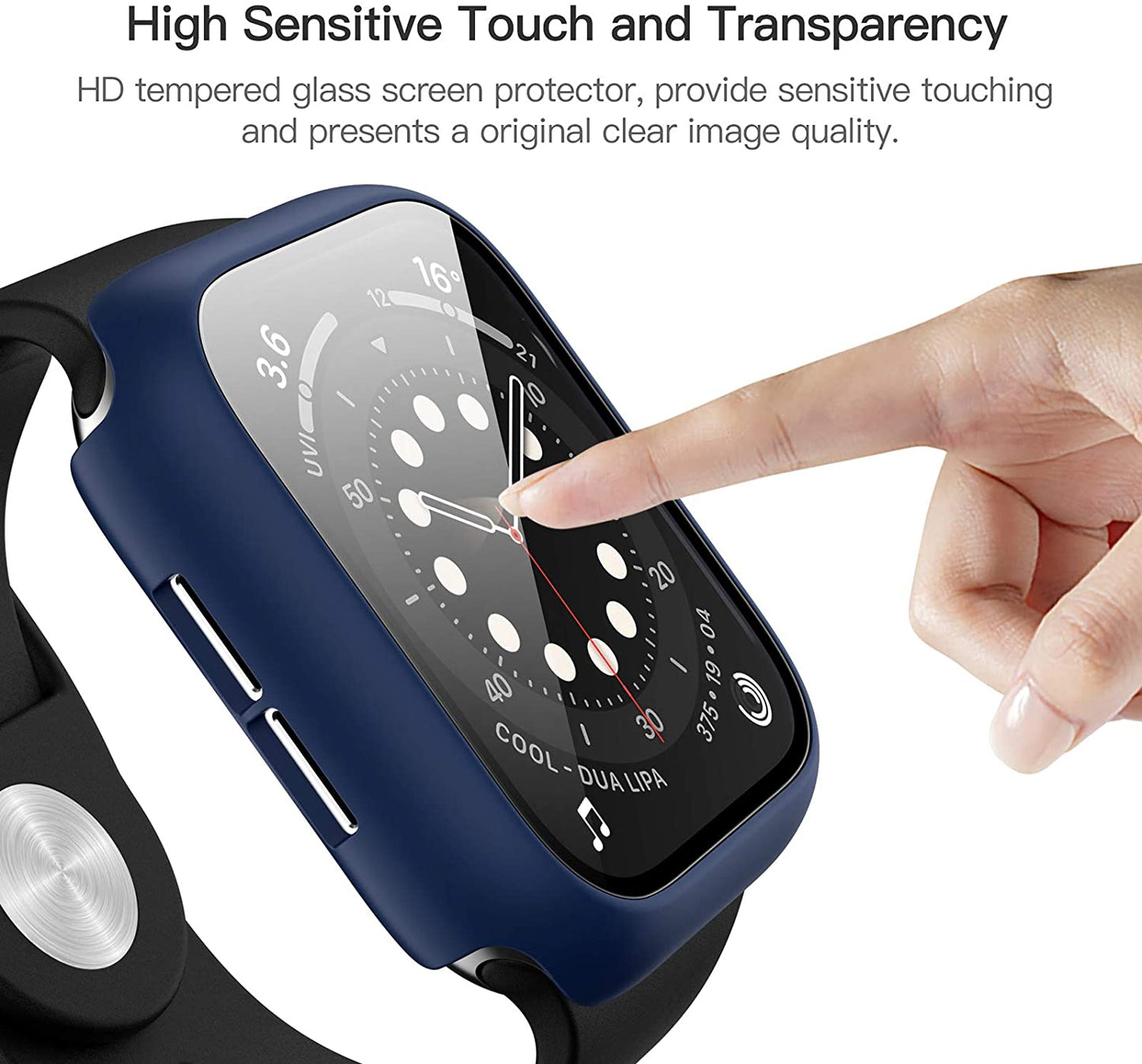 12 Pack Case with Tempered Glass Screen Protector Compatible for Apple Watch 44Mm SE (2Nd Gen) Series 6 5 4 SE, Full Hard PC Scratch Resistant Bumper Protective Cover for Iwatch Accessories