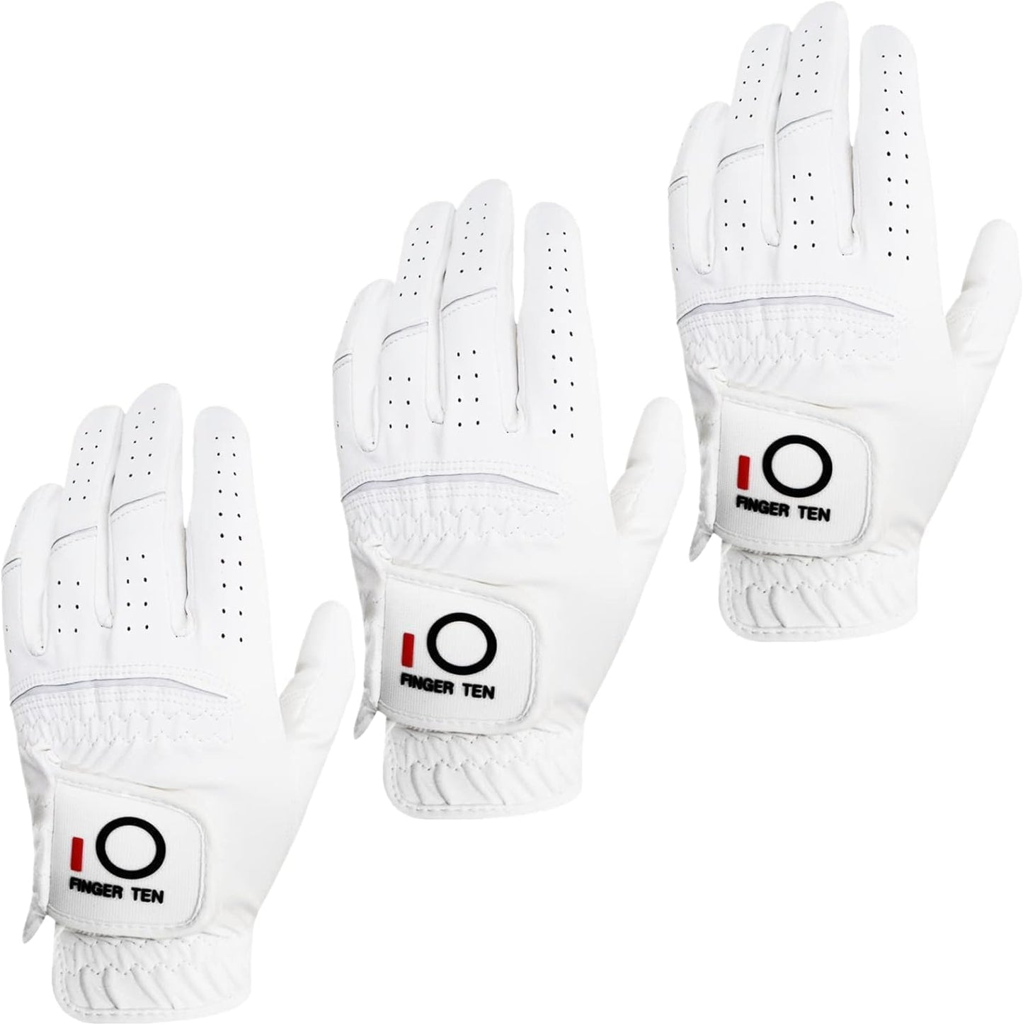All-Weather Grip Golf Gloves for Men - Value 3-Pack for Right-Handed Golfers, Premium Comfort & Performance in Hot, Wet, or Rainy Conditions - Available in White, Black, Blue, Sizes S, M, L, XL