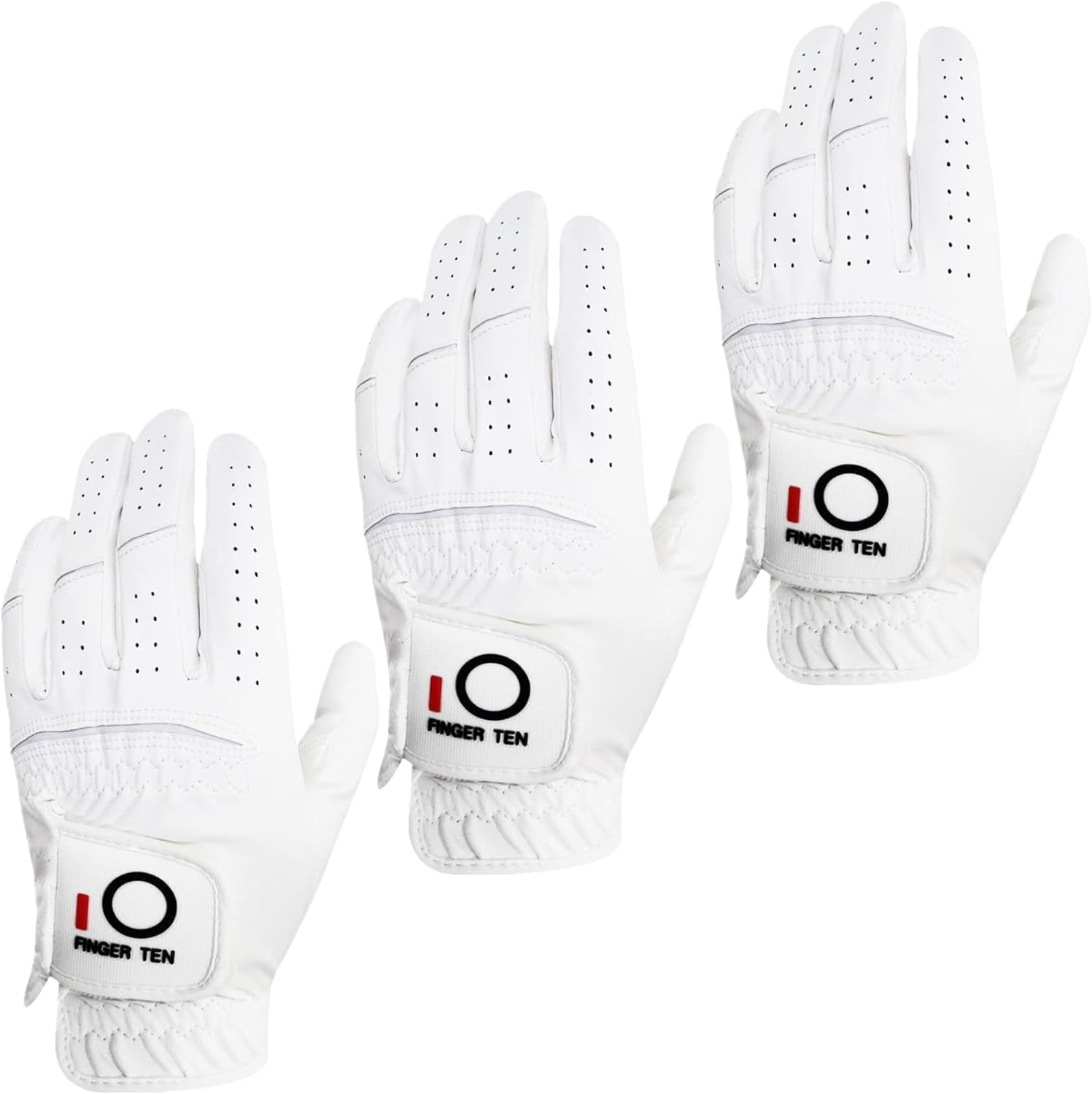 All-Weather Grip Golf Gloves for Men - Value 3-Pack for Right-Handed Golfers, Premium Comfort & Performance in Hot, Wet, or Rainy Conditions - Available in White, Black, Blue, Sizes S, M, L, XL